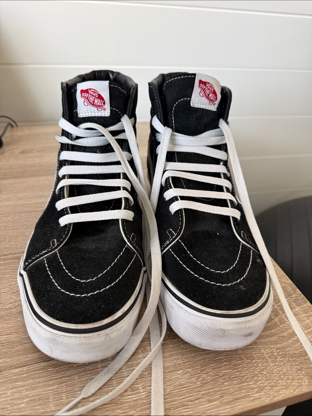 Vans Black & White High-Top Canvas Sneakers - Picture 2 of 3